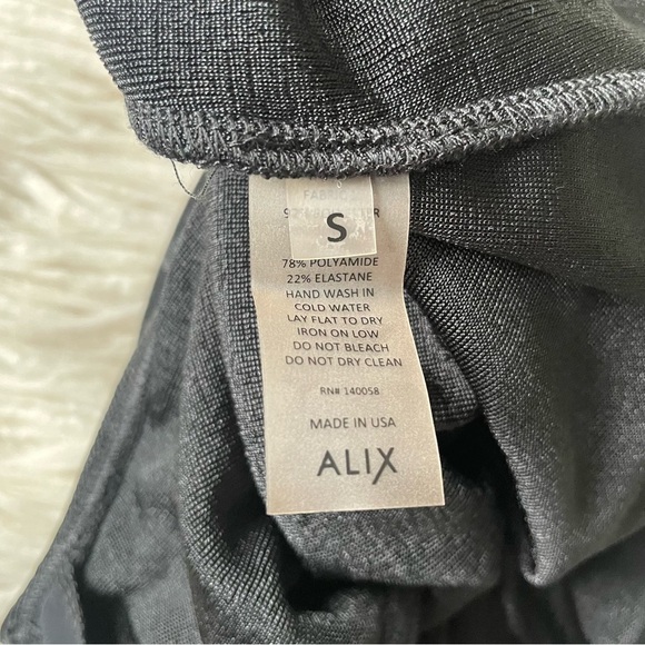 ALIX NYC Black Sleeveless Britton Zip Turtleneck Thong Bodysuit EUC Size Small - Picture 5 of 11